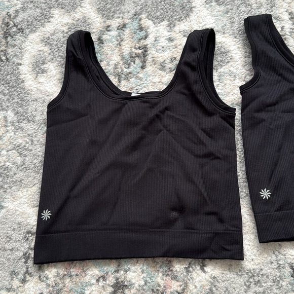 Bundle of Girls Athleta Ribbed Black Tank Tops - Picture 4 of 9